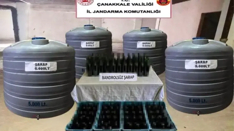 Çanakkale’de 22 Bin Litre Kaçak İçki Ele Geçirildi