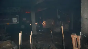 Bayramiç’te Palet Atölyesinde Yangın