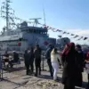 Türk donanmasının gururu olan savaş gemileri ziyarete açıldı